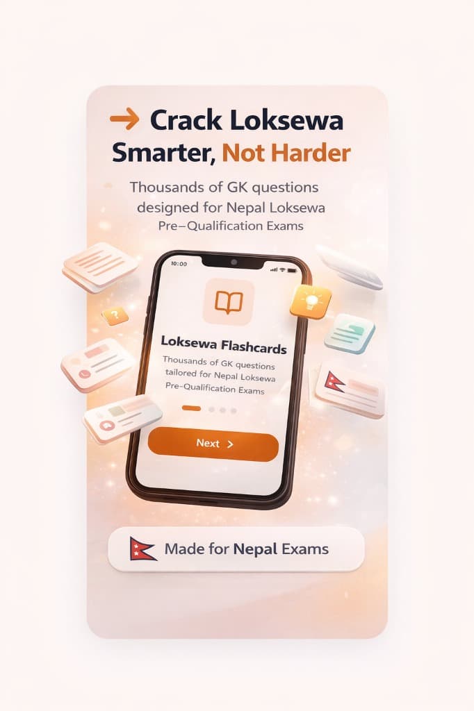 Loksewa Flashcards welcome screen